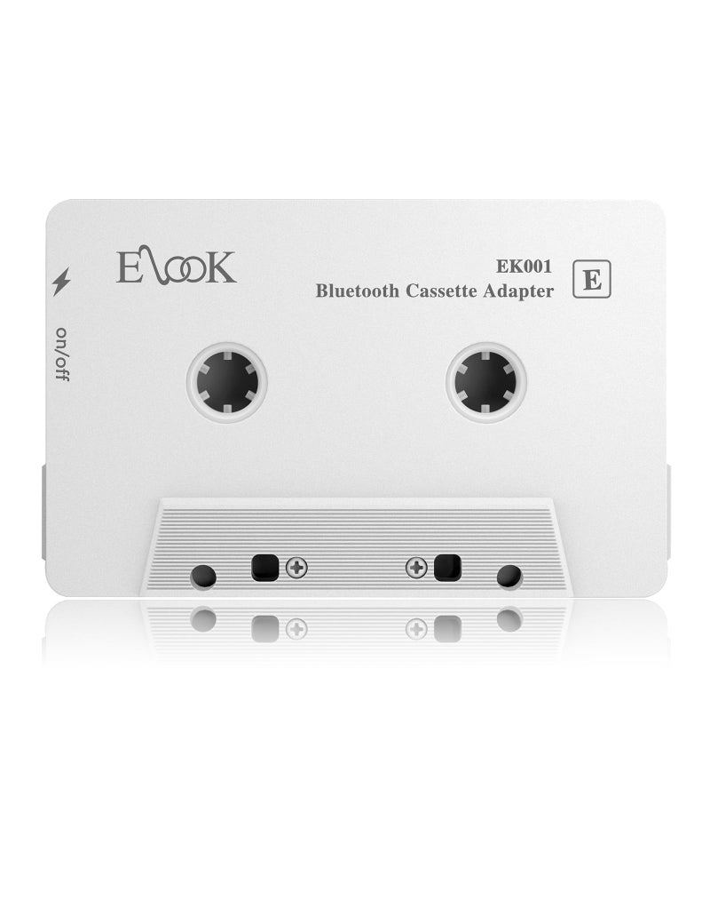 Elook Car Audio Receiver, Bluetooth Cassette Receiver Tape Aux Adapter Player with Bluetooth 5.0, White - Image 1