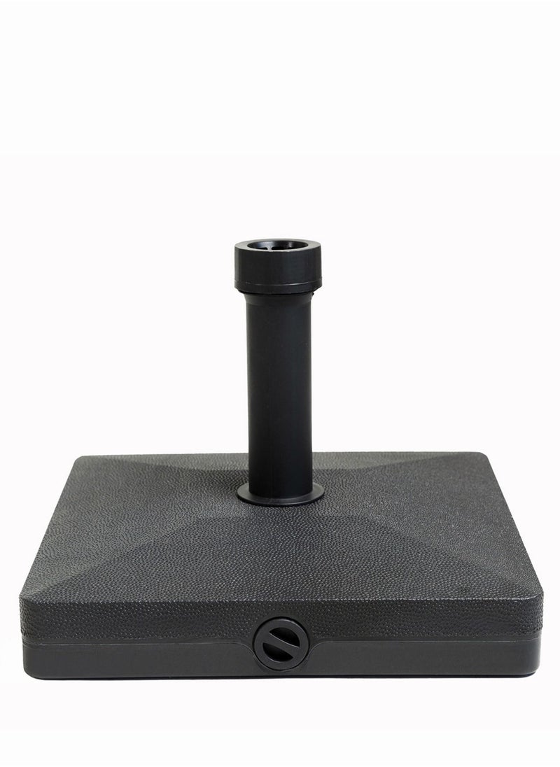 C-Hopetree 29kg Heavy Duty Water Fillable Base Stand Square for Patio Outdoor Table Umbrella Black  - Image 1