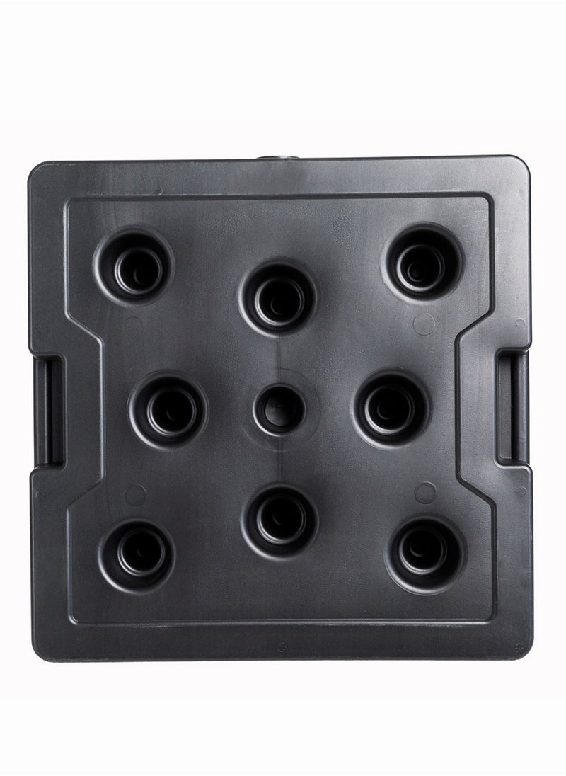 C-Hopetree 29kg Heavy Duty Water Fillable Base Stand Square for Patio Outdoor Table Umbrella Black  - Image 4