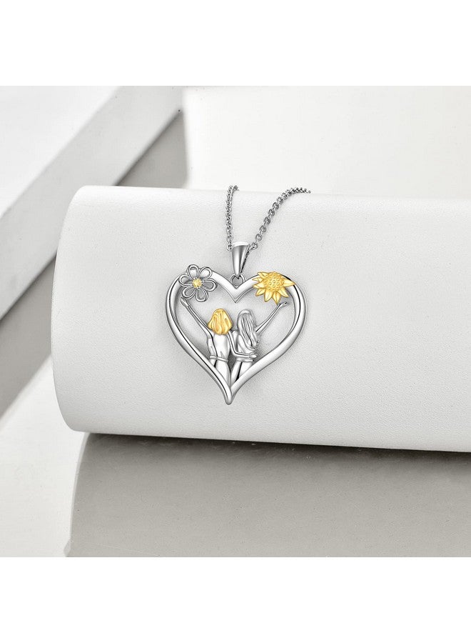 AOBOCO Sterling Silver Sisters Necklace From Sister Mothers Day Jewelry Gifts For Female Friends - Image 5