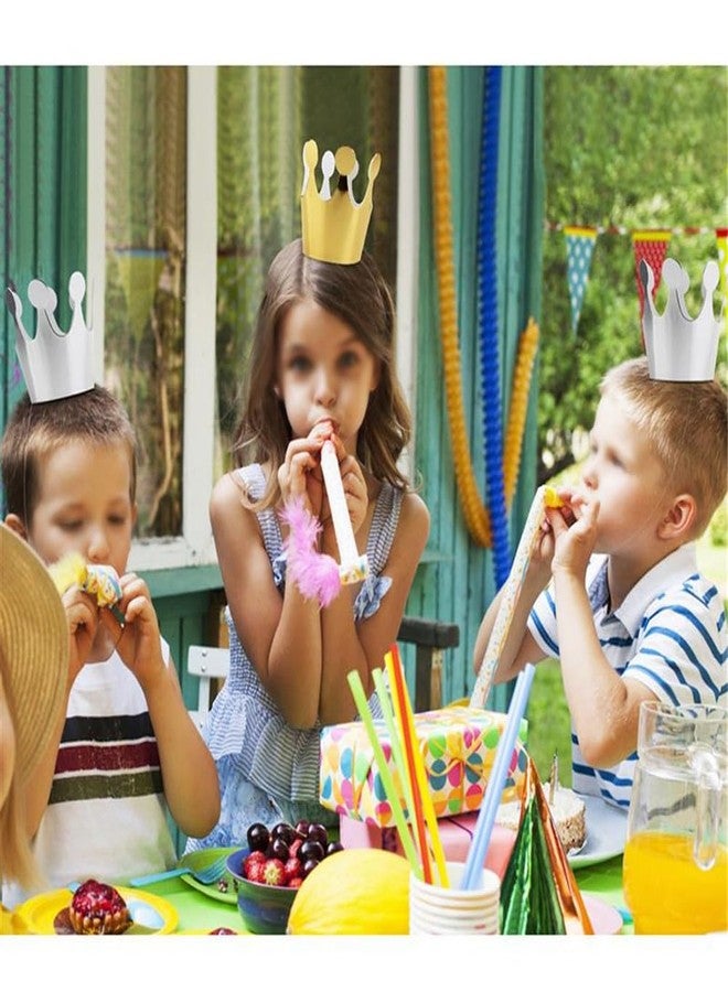 ifundom Birthday Decorations 30 pcs Birthday Paper Party Crown Party Decoration (Silver) - Image 2