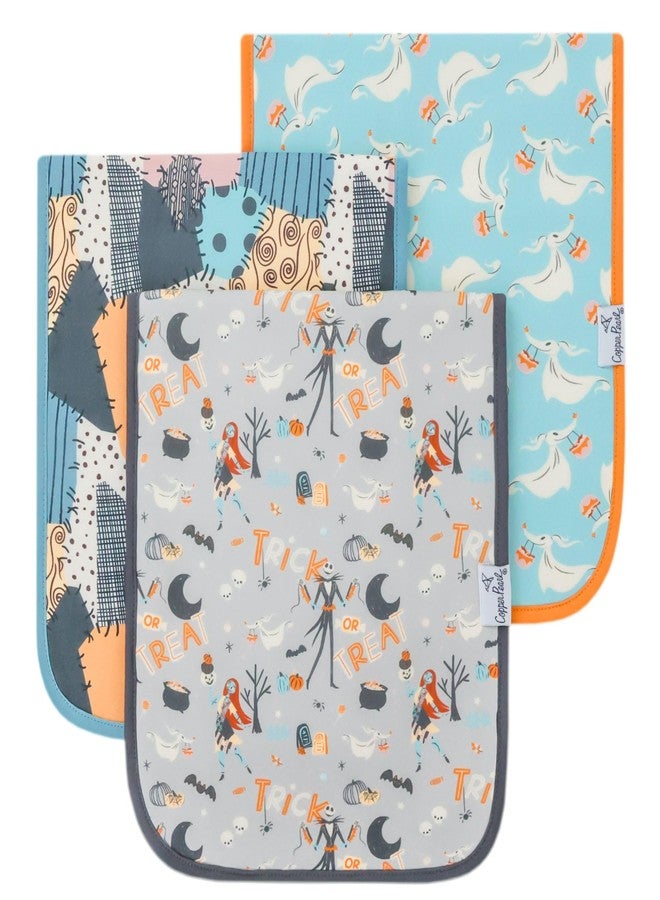 Copper Pearl Baby Burp Cloth Large 21''x10'' Size Premium Absorbent Triple Layer 3-Pack Gift Set 'Nightmare Before Christmas' - One Size - Image 1