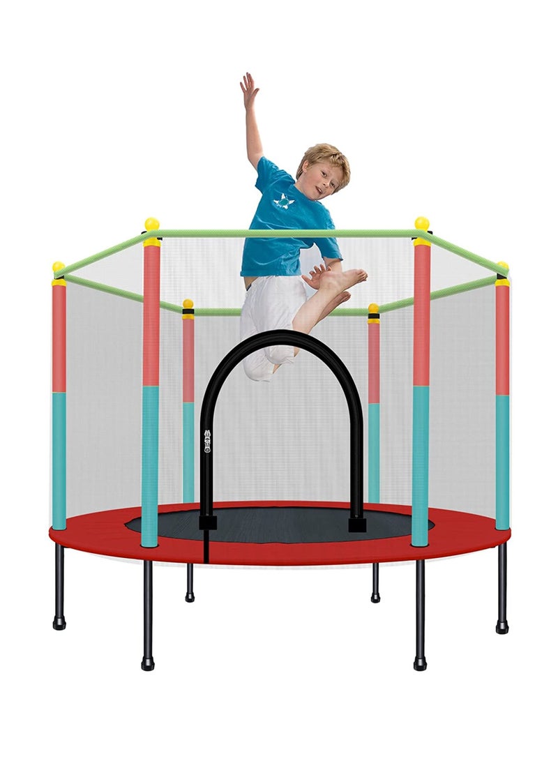 DubaiGallery ترامبولين أطفال عالي الجودة سرير قفز داخلي للرضع للياقة البدنية للبالغين مع شبكة حماية ملعب لعبة عائلية - Image 1