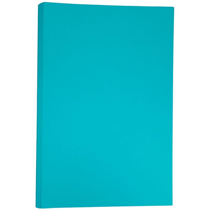 JAM PAPER Ledger 65lb Cardstock 11 x 17 Tabloid Coverstock 176 gsm Sea Blue Recycled 50 SheetsPack