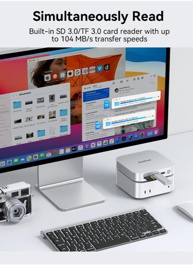 Orico - ORICO MiniLink SSD Docking Station – High-Speed Dock with SSD Storage for Mac Mini 2024 (Up to 3000MB/s Read Speed) - Image 1