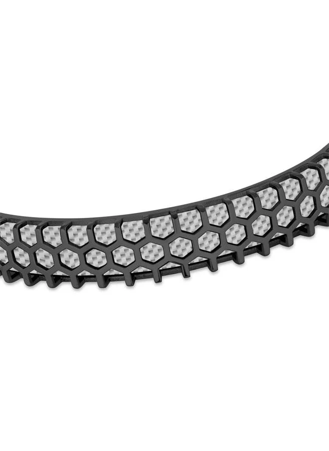 McLaren Carbon Stainless Steel Black Metal Bracelet for Men
