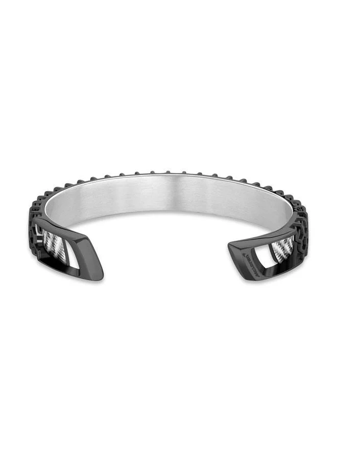 مكلارين Carbon Stainless Steel Black Metal Bracelet for Men