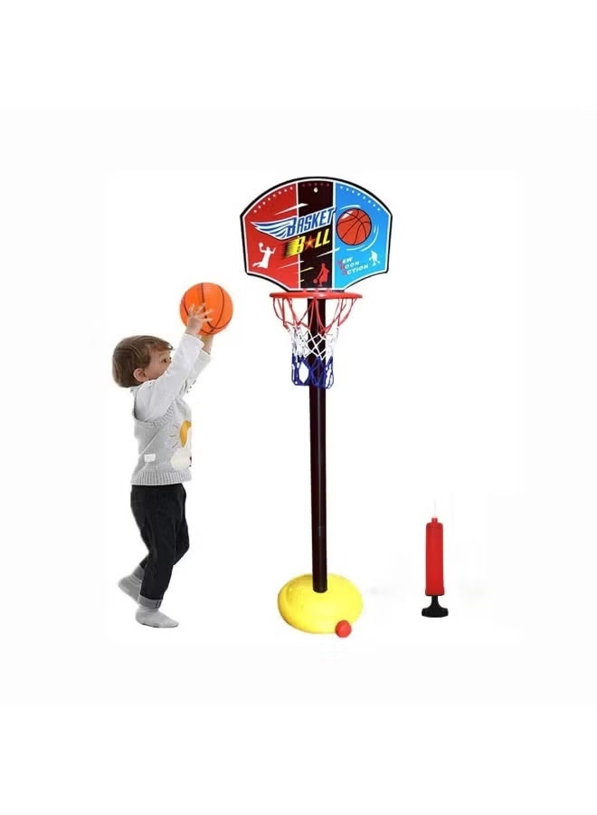 Children'S Basketball Hoop With Ball And Pump – Colorful Sports Design – Adjustable Height - Image 3
