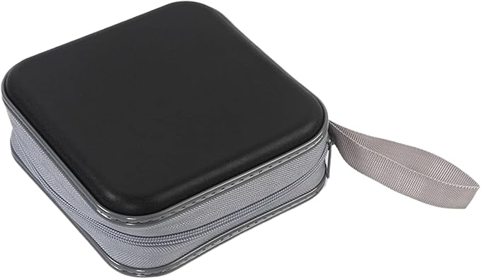 Black CD Case Holder Organizer Wallet With 48 Capacity For Protective Storage - Image 1