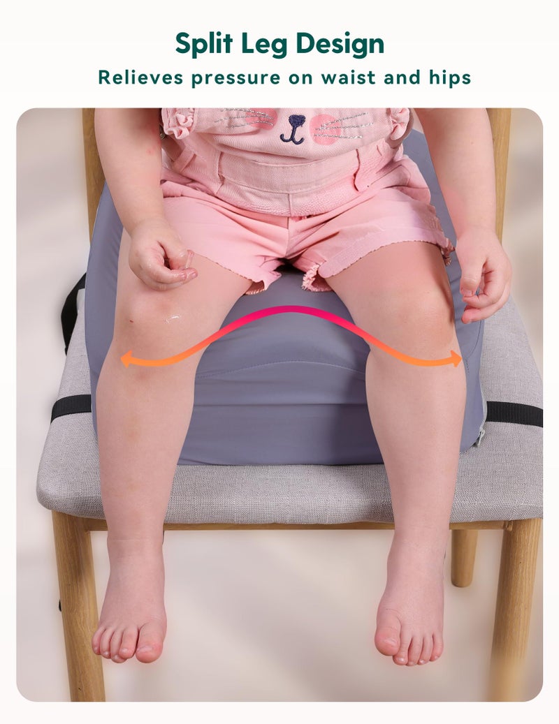 Babelio Ergo-Designed Booster Seat for Kitchen Chair, Promote Proper Upright Posture, Toddler Booster Seat for Dining Table, Removable & Washable Cover, Suitable for 18 Months to 5 Years, Dark Grey - Image 5