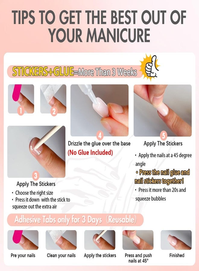 KQueenest 30 Pcs Light Pink French Tip Press on Nails Short Square Nails Press ons, Natural Nude Fake Nails Acrylic, Classic Glue on Nails Short Coffin, Gel French Nails for Women DIY Manicure - Image 5