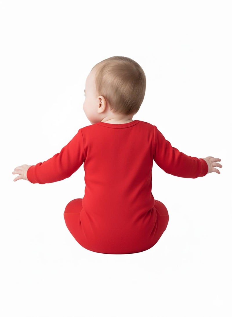 babyqlo I’m On The Nice List Red Christmas Romper - Image 4
