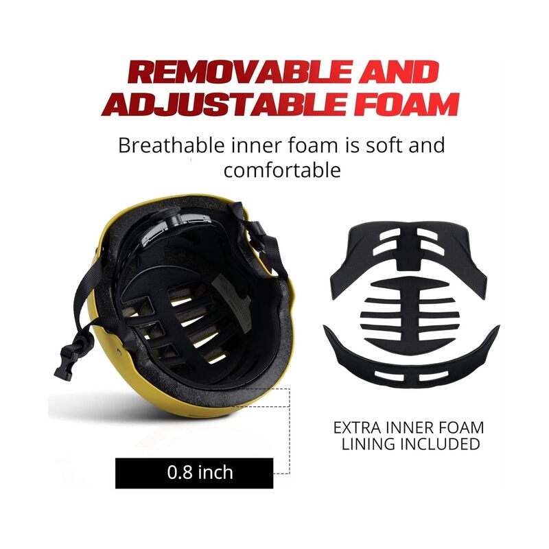 Multi-Sport Scooter, Bicycle Helmet, Roller Skating Helmet, Skateboard Helmet for Adults, Youth  Kids | Kids Helmet, Bike Helmet for Men  Women | Impact-Absorbing Core (Size : M) - Image 5