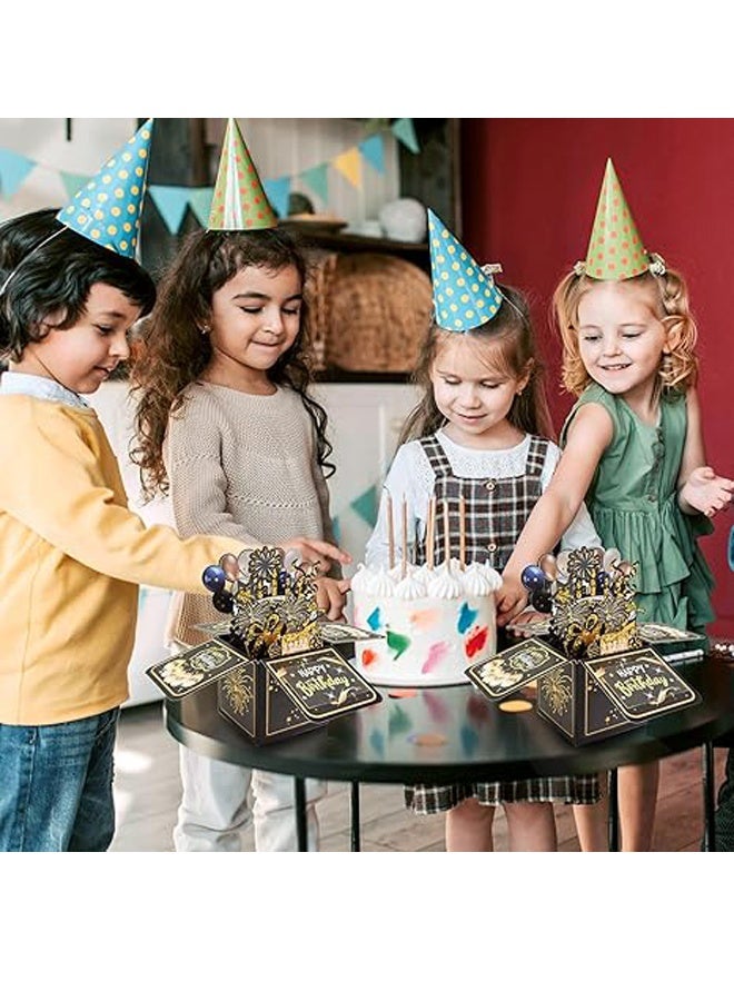 Generic Surprise Pop Up Happy Birthday Card, Cute 3D Birthday Card for Adults and Kids, with Envelope, Uniquely Designed Handmade Foldable Greeting Card for Daughter, Son, Mom, Dad, Friends (Black) Pop-up birthday cards carry your wishes and thoughts (powerless).  - Image 5