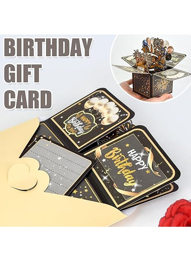 Generic Surprise Pop Up Happy Birthday Card, Cute 3D Birthday Card for Adults and Kids, with Envelope, Uniquely Designed Handmade Foldable Greeting Card for Daughter, Son, Mom, Dad, Friends (Black) Pop-up birthday cards carry your wishes and thoughts (powerless).  - Image 4