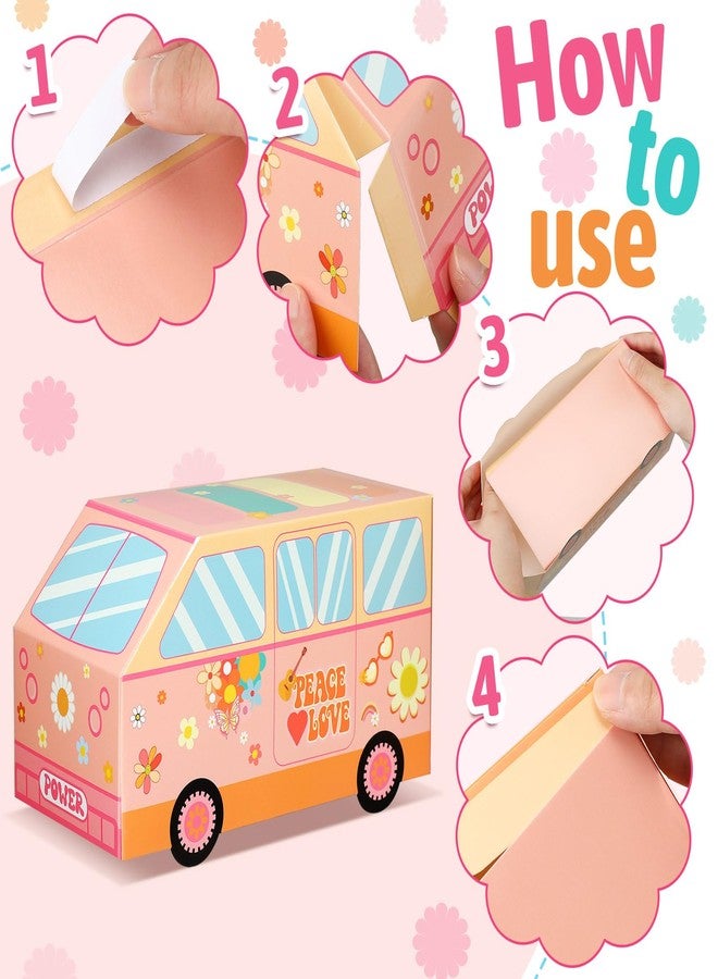 تيكيونايت مجموعة تيك يونايت المكونة من 24 صندوق هدايا حفلات مميزة، تتضمن زينة مركزية لحفلات أعياد الميلاد على طراز الهيبي، وشعارات السلام، وأزهار الأقحوان، وقوس قزح، ومستلزمات تزيين حفلات أعياد الميلاد بأسلوب بوهو هيبي. - Image 4