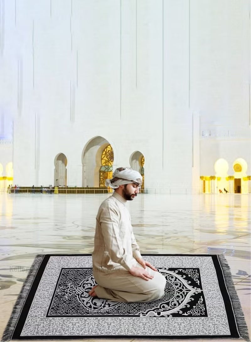 أرام سجادة صلاة مع خرزات صلاة، سجادة صلاة ناعمة مع صندوق هدايا مربع أنيق، للرجال والنساء والأطفال الذين يصلون  - Image 5