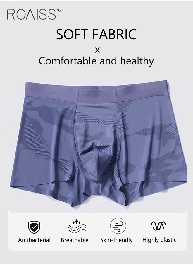 roaiss - Men Boxers 3 Pack Set Trend Men Teenage Boys Underwear Short Briefs High Elastic Classic Underwear - Image 1