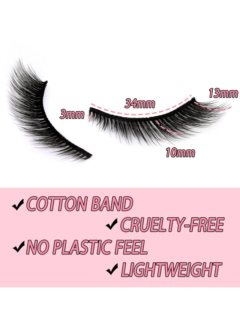 SYOSI 5 Pairs Fox Eye Lashes Wispy, Cat Eye False Eyelashes with Thick Curls and Multi-Layered Eyelashes to Lengthen 3D Eyelashes, Faux Mink Lashes Pack, Fake Lashes - Image 4
