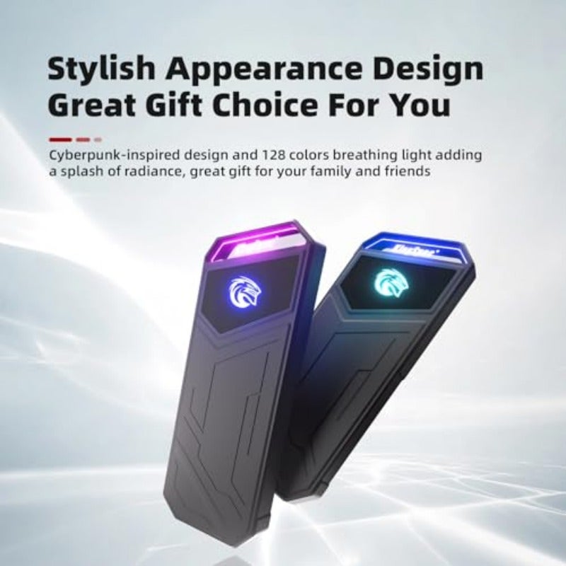 KingSpec Z5 1TB Portable External SSD with RGB Light - up to 2100MB s Zinc Alloy Housing USB 3.2 Gen2x2 Interface Extreme Solid State Hard Drives Compatible with Mobile Phone PS4 Laptop TV PC - Image 3