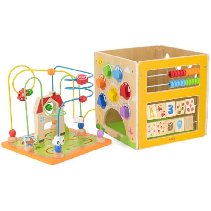 WOODEN 5-IN-1 TOY BOX FOR KIDS AGES 18+ MONTHS - Image 4