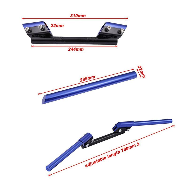 Lovmoto Universal 7/8" 22mm Motorcycle Handlebars Bike Handle bar Unit Rising Drag Handle Bar for Cruiser Cafe Racer(Blue) Comfortable with Splen-dor Pl-us - Image 3