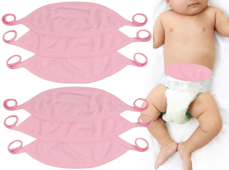 ToBeInStyle Babies 6Pack Comfortable Newborn Baby Belly Binder Pink One Size