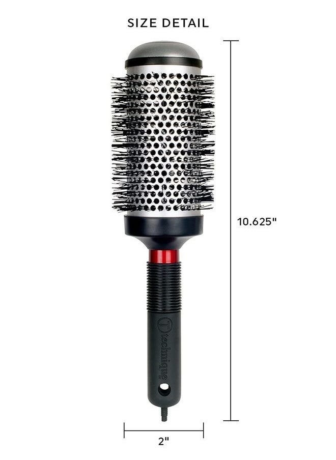 Cricket Technique #390 2” Thermal Hair Brush Seamless Barrel Styling Hairbrush Anti-Static Tourmaline Ionic Bristle for Blow Drying Curling All Hair Types  - Image 2