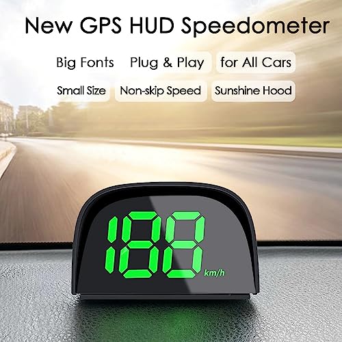 Shkalacar Car Digital GPS Speedometer Car HUD Heads Up Display with Speed, Mph/Kmh，USB Plug and Play for All Car - Image 3