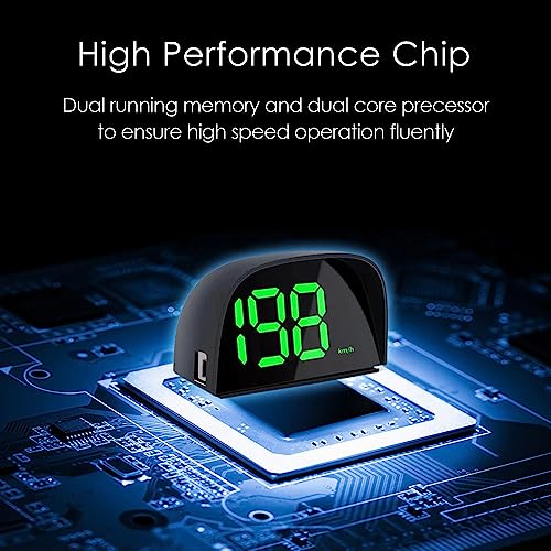 Shkalacar Car Digital GPS Speedometer Car HUD Heads Up Display with Speed, Mph/Kmh，USB Plug and Play for All Car - Image 4