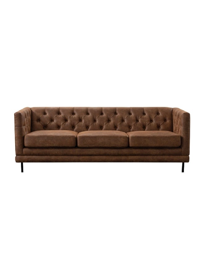 Micasa 3-Seater Contemporary And Elegant Design Fabric Sofa Brown 70 X 85 X 201 Cm Rl2341-3S  - Image 1