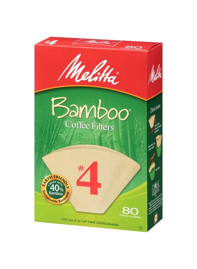 ميليتا مرشحات قهوة مخروطية من ميليتا #4، مصنوعة من الخيزران، 80 فلترًا (عبوة من 6 قطع) إجمالي عدد المرشحات 480 - قد تختلف العبوة - Image 2