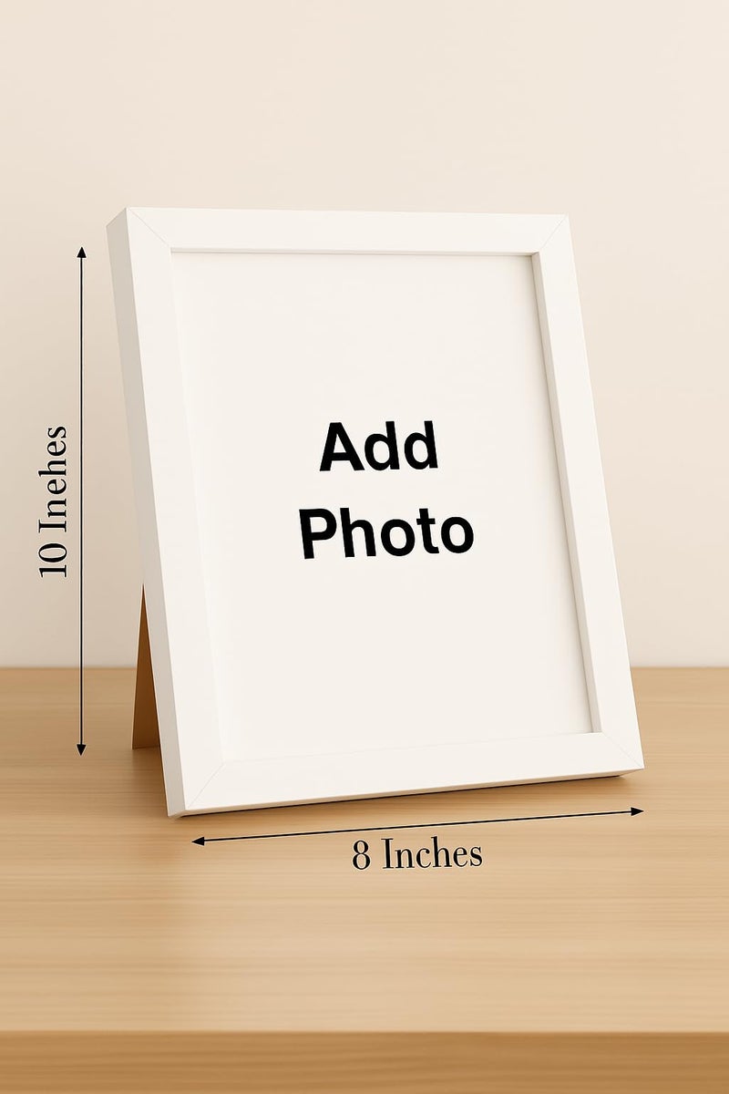 Stuthi Arts Modern Table Photo Frame with Family Portrait Display – 8x10 Inch – Home Decor & Gift Item (White, 8X10 Inch) - Image 3