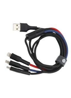 ProOne ProOne USB Cable 3 in 1 Multi Charging Cable - IP Cable, USB Type C Cable, Micro USB Cable, Fast Charging Cord Compatible with iP 13 12 11, Galaxy S20 S10 S9 S8 S7, Micro USB Android, 3in1 Charging  - Image 2