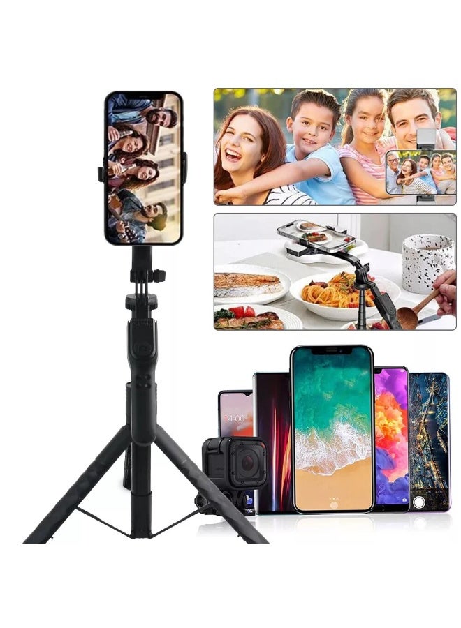 HUMJO 68inch Professional Cell Phone Holder & Camera Tripod Stand Remote Selfie Stick with 2 Fill Lights - Image 3
