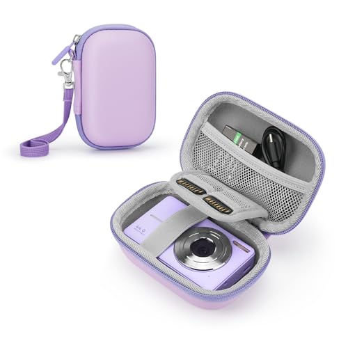SQERO Camera Case for Digital Camera CAMKORY DC403 FHD 1080P/ KODAK PIXPRO FZ55/ FZ45/STUOGYUM DC402-AF, SD Card Storage Travel Carry Case Bag (Violet) - Image 1