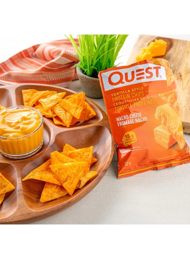 كويست رقائق بروتين على طريقة التورتيلا من كويست نيوتريشن، 32 جرام، جبن ناتشو - Image 4
