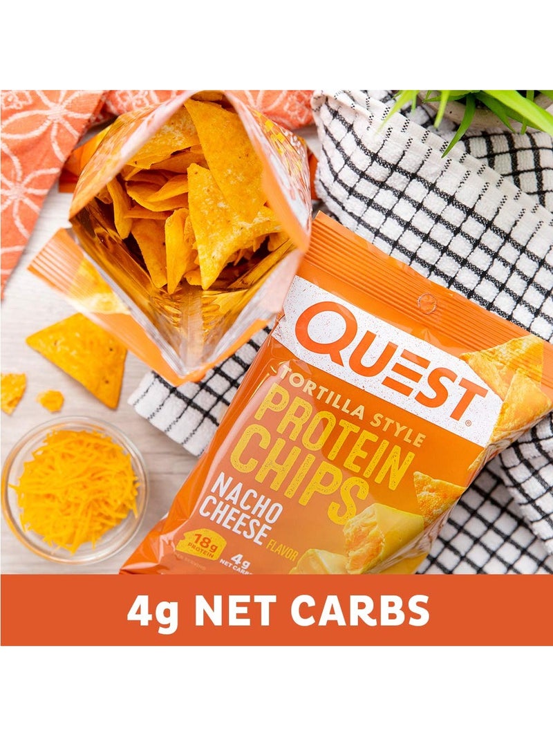 كويست رقائق بروتين على طريقة التورتيلا من كويست نيوتريشن، 32 جرام، جبن ناتشو - Image 2