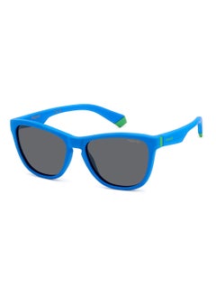 Polaroid Kids Unisex Polarized Rectangular Sunglasses - Pld 8056/S Blue Millimeter - Lens Size: 49 Mm  - Image 1