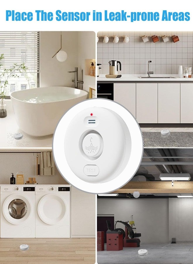 RUIKORING 5 Pack Water Leak Alarm Detector, 120dB Loud Alert Water Sensor, IP66 Waterproof, Sensitive Leak and Drip Alert, Easy Installation for Home, Basement Flood Prevention, Bathroom, Sink, Laundry - Image 4