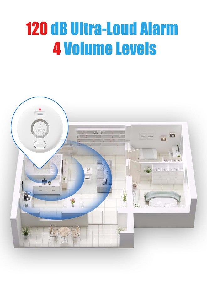 RUIKORING 5 Pack Water Leak Alarm Detector, 120dB Loud Alert Water Sensor, IP66 Waterproof, Sensitive Leak and Drip Alert, Easy Installation for Home, Basement Flood Prevention, Bathroom, Sink, Laundry - Image 3