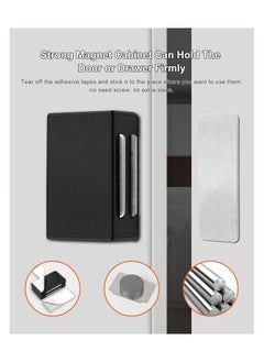 Y&D Cabinet Magnetic Catch Adhesive, 8 Pack Door Strong Magnet Latch Kitchen for Cupboard Closure Closet Closing Drawer Black  - Image 2