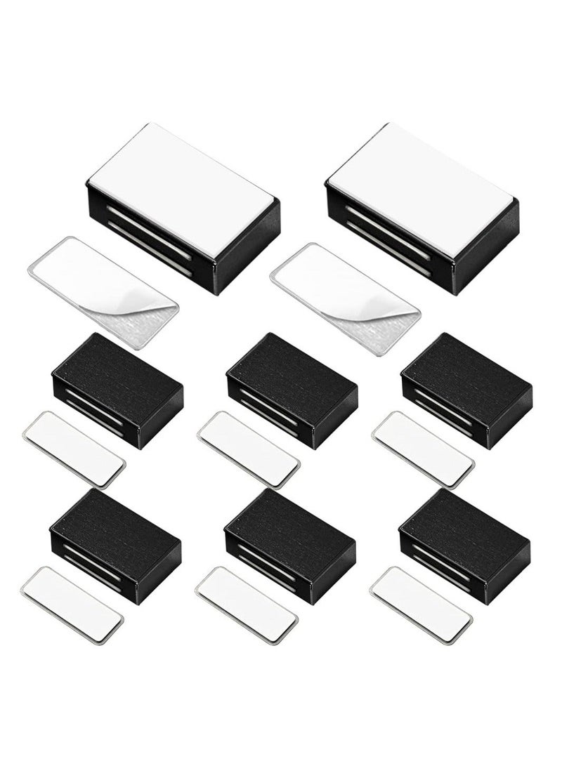 Y&D Cabinet Magnetic Catch Adhesive, 8 Pack Door Strong Magnet Latch Kitchen for Cupboard Closure Closet Closing Drawer Black - Image 1