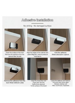 Y&D Cabinet Magnetic Catch Adhesive, 8 Pack Door Strong Magnet Latch Kitchen for Cupboard Closure Closet Closing Drawer Black  - Image 4