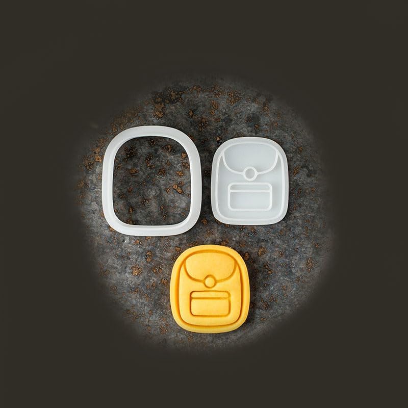 Fun and Safe Cookie Cutting Back to School School Supplies Stamps Press for Easy Baking Homemades Easy Press Stamps - Image 4
