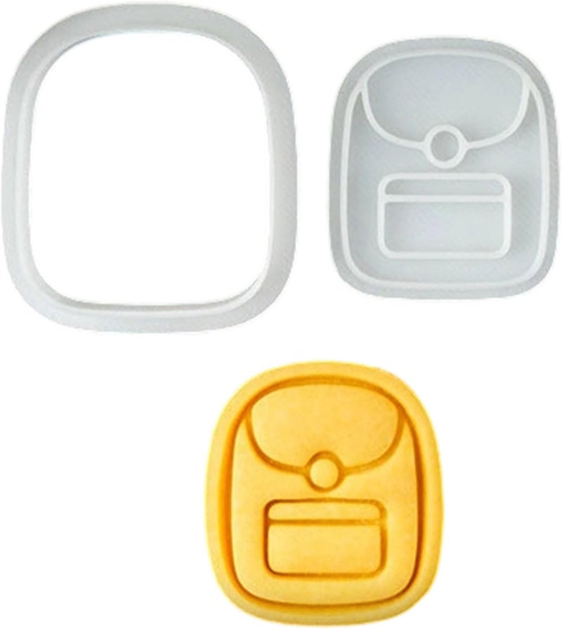 Fun and Safe Cookie Cutting Back to School School Supplies Stamps Press for Easy Baking Homemades Easy Press Stamps - Image 1