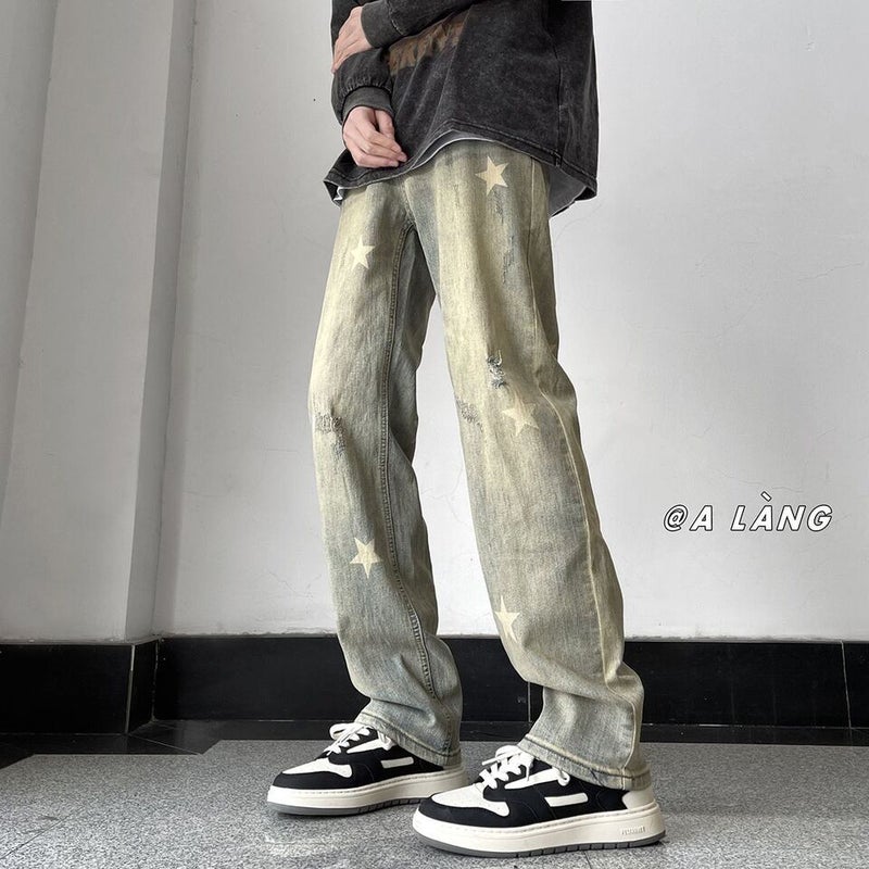 Unisex Classic Denim Jeans Loose Fit Daily Outdoor Wear - Image 2