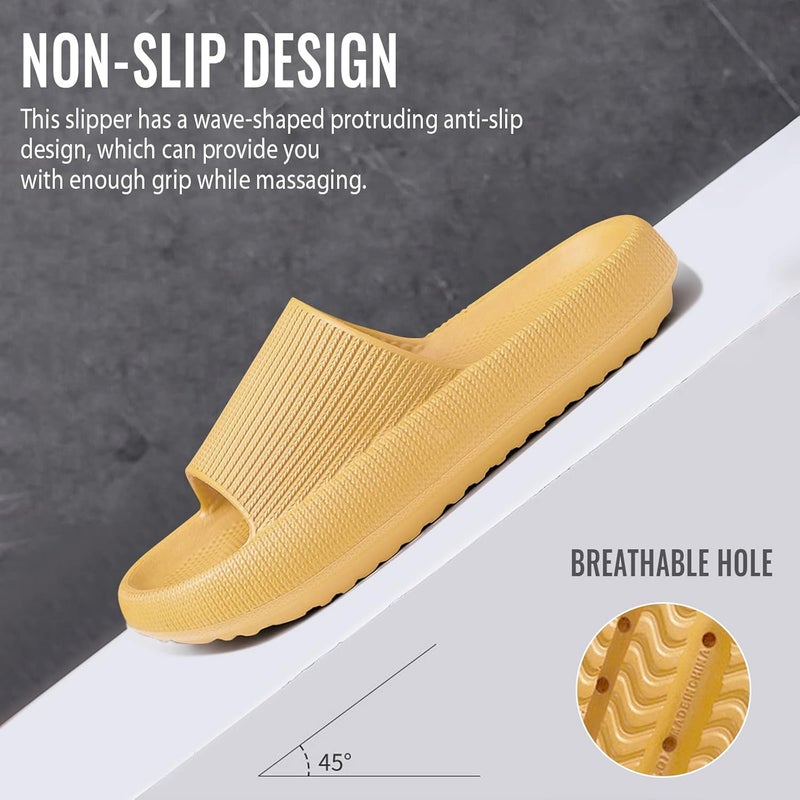 Pillow Slides for Women Men - Cloud Slippers Soft Massage House Bath Quick Drying Non-Slip Lightweight Open Toe Sandals - Image 5