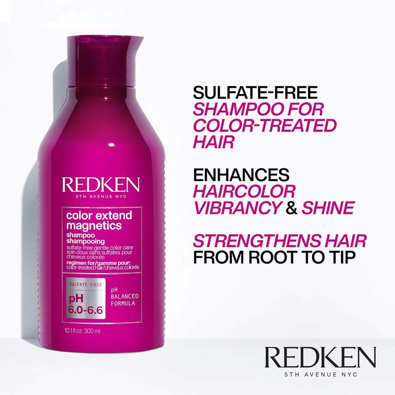 Redken Color Extend Magnetics Shampoo For ColorTreated Hair  Gently Cleanses  Protects Color With Amino Acid SulfateFree Shampoo - Image 3