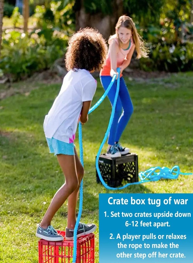 CWLAKON Tug of War Rope for Kids and Adults, Field Day Family Reunion Birthday Party Games, Outdoor Camping Picnic Games, Backyard Carnival Games,Team Building Activities Blue - Image 3